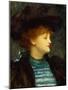 Portrait of Woman in Turquoise Dress With Black Coat and Hat-Frederic Leighton-Mounted Giclee Print