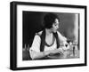 Portrait of Woman with Drink-null-Framed Photo