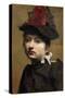 Portrait of Woman with Hat-Luigi Mayer-Stretched Canvas