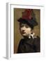 Portrait of Woman with Hat-Luigi Mayer-Framed Giclee Print