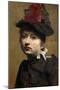 Portrait of Woman with Hat-Luigi Mayer-Mounted Giclee Print