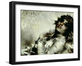 Portrait of Woman-Luigi Conconi-Framed Giclee Print