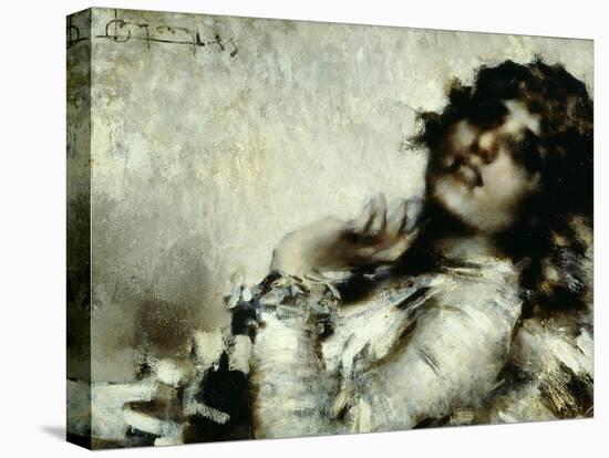 Portrait of Woman-Luigi Conconi-Stretched Canvas