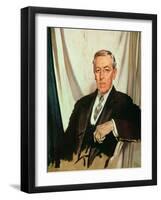 Portrait of Woodrow Wilson (1856-1924) c.1919-Sir William Orpen-Framed Giclee Print