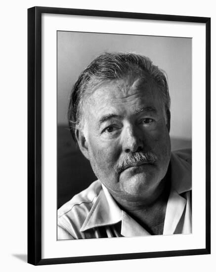 Portrait of Writer Ernest Hemingway-Alfred Eisenstaedt-Framed Premium Photographic Print