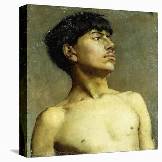 Portrait of Xavier Martinez-Arthur Frank Mathews-Stretched Canvas