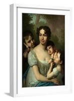 Portrait of Yelena Balashova with Children, C. 1811-Vladimir Lukich Borovikovsky-Framed Giclee Print