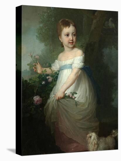 Portrait of Yelena Naryshkina as Child, Early 1790S-Vladimir Lukich Borovikovsky-Stretched Canvas