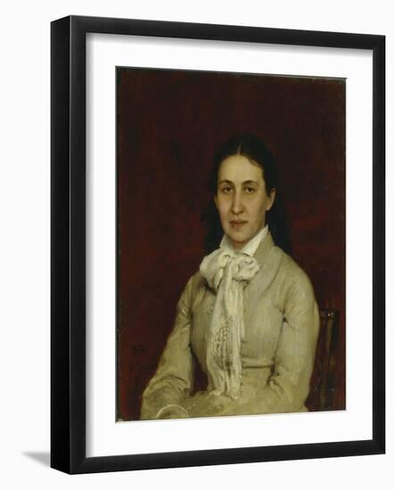 Portrait of Yelizaveta Grigoryevna Mamontova (1847-190), 1878-Ilya Yefimovich Repin-Framed Giclee Print