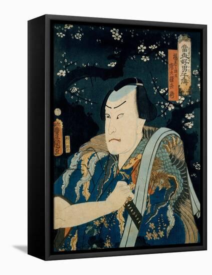 Portrait of Yoshishige-Utagawa Kunisada-Framed Stretched Canvas