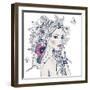 Portrait of Young Beautiful Woman with Flowers-Elena Barenbaum-Framed Art Print