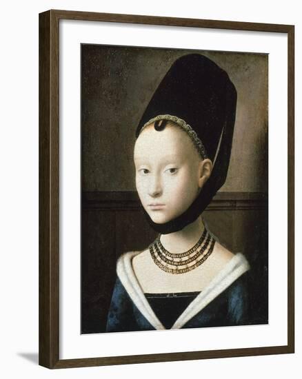 Portrait of Young Girl, 1470-Petrus Christus-Framed Giclee Print