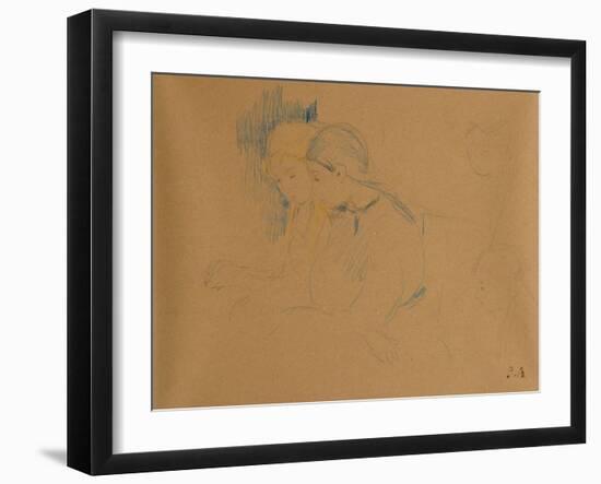 Portrait of Young Girls by Berthe Morisot-Berthe Morisot-Framed Giclee Print