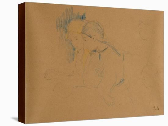 Portrait of Young Girls by Berthe Morisot-Berthe Morisot-Stretched Canvas