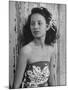 Portrait of Young Hawaiian Woman-null-Mounted Photographic Print
