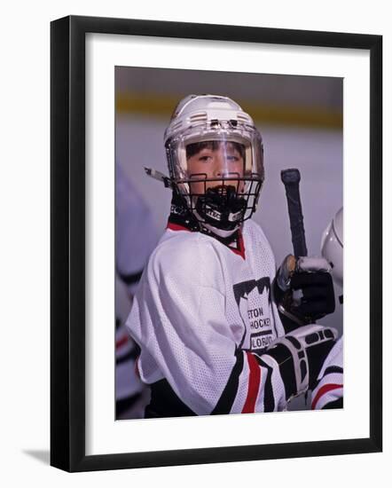 Portrait of Young Ice Hockey Player-null-Framed Photographic Print