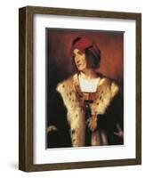 Portrait of Young Man Dressed in Fur, 1535-Titian (Tiziano Vecelli)-Framed Giclee Print