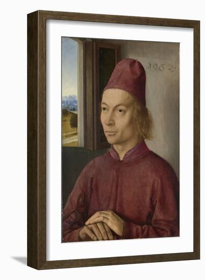 Portrait of Young Man, Perhaps Jan Van Winckele, 1462-Dirck Bouts-Framed Giclee Print