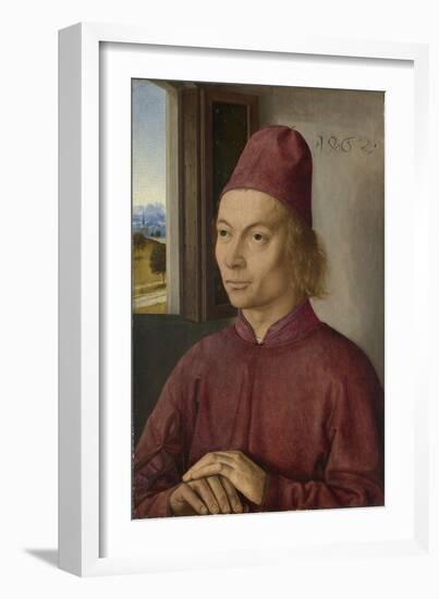 Portrait of Young Man, Perhaps Jan Van Winckele, 1462-Dirck Bouts-Framed Giclee Print