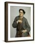 Portrait of Young Man with Cigar-Odoardo Borrani-Framed Giclee Print