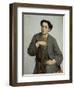 Portrait of Young Man with Cigar-Odoardo Borrani-Framed Giclee Print