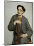 Portrait of Young Man with Cigar-Odoardo Borrani-Mounted Giclee Print