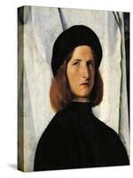 Portrait of Young Man with Lamp-Lorenzo Lotto-Stretched Canvas