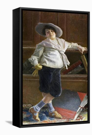 Portrait of Young Man-Tullio Salvatore Quinzio-Framed Stretched Canvas