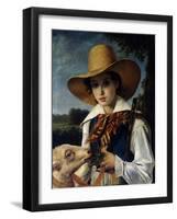 Portrait of Young Marius Peptipa, C.1837-Jean Godechart-Framed Giclee Print