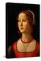 Portrait of Young Woman, 1485-Domenico Ghirlandaio-Stretched Canvas
