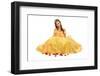 Portrait of Young Woman Dressed in Princess Costume Isolated over White Background-Gino Santa Maria-Framed Photographic Print