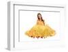 Portrait of Young Woman Dressed in Princess Costume Isolated over White Background-Gino Santa Maria-Framed Photographic Print