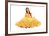 Portrait of Young Woman Dressed in Princess Costume Isolated over White Background-Gino Santa Maria-Framed Photographic Print