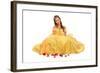 Portrait of Young Woman Dressed in Princess Costume Isolated over White Background-Gino Santa Maria-Framed Photographic Print