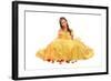 Portrait of Young Woman Dressed in Princess Costume Isolated over White Background-Gino Santa Maria-Framed Photographic Print