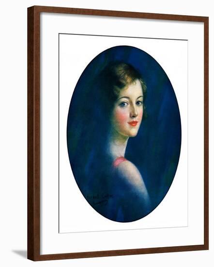 "Portrait of Young Woman,"March 8, 1930-William Haskell Coffin-Framed Giclee Print