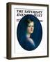 "Portrait of Young Woman," Saturday Evening Post Cover, March 8, 1930-William Haskell Coffin-Framed Giclee Print