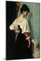 Portrait of Young Woman, with 'Puck' the Dog, C. 1879-85-Therese Schwartze-Mounted Art Print