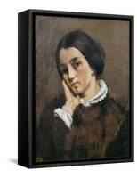 Portrait of Zelie Courbet 1846-Gustave Courbet-Framed Stretched Canvas