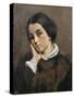 Portrait of Zelie Courbet 1846-Gustave Courbet-Stretched Canvas