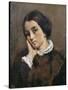 Portrait of Zelie Courbet 1846-Gustave Courbet-Stretched Canvas