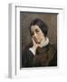 Portrait of Zelie Courbet 1846-Gustave Courbet-Framed Premium Giclee Print