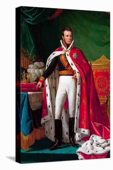 Portrait painting of King William I of the Netherlands.-Vernon Lewis Gallery-Stretched Canvas