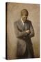 Portrait Painting of President John Fitzgerald Kennedy-Stocktrek Images-Stretched Canvas