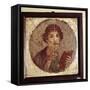 Portrait painting of Sappho, Pompeii, Italy. Artist: Unknown-Unknown-Framed Stretched Canvas
