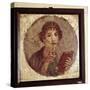 Portrait painting of Sappho, Pompeii, Italy. Artist: Unknown-Unknown-Stretched Canvas