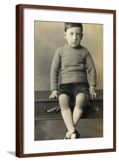 Portrait Photo of a Young Boy--Framed Photographic Print