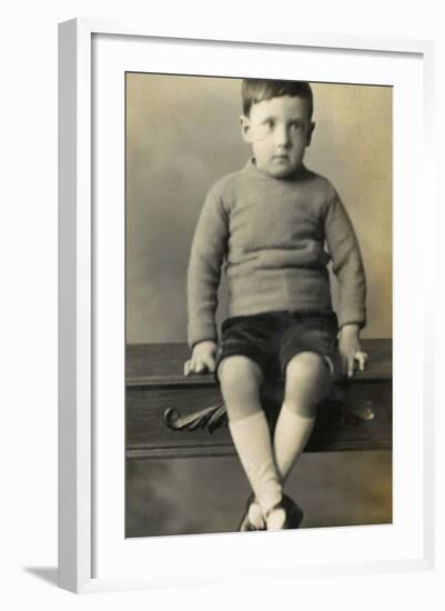 Portrait Photo of a Young Boy-null-Framed Photographic Print