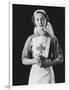 Portrait Photograph of a Rather Angelic Nurse with a Serene Face-null-Framed Photographic Print