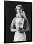 Portrait Photograph of a Rather Angelic Nurse with a Serene Face-null-Framed Photographic Print